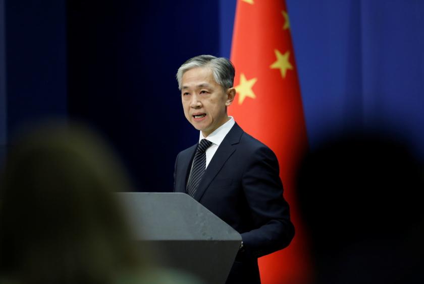 Chinese Foreign Ministry spokesman Wang Wenbin speaks during a news conference in Beijing, China, Nov 9, 2020. [Photo/Agencies]