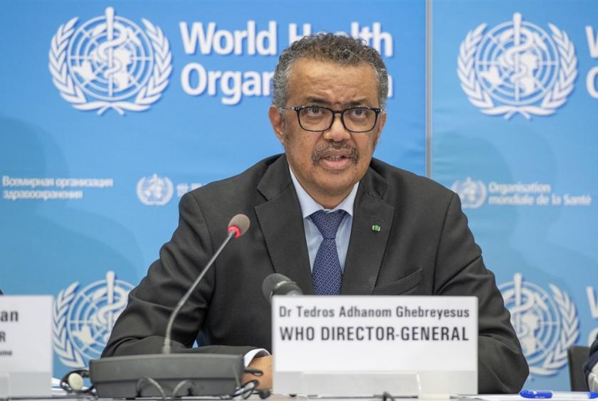 File photo: WHO Director General Tedros Adhanom Ghebreyesus. [Photo/Agencies]