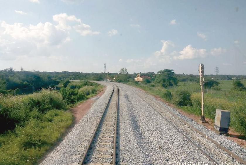 A railroad section of Yangon circular railroad upgrading project is commissioned into service.