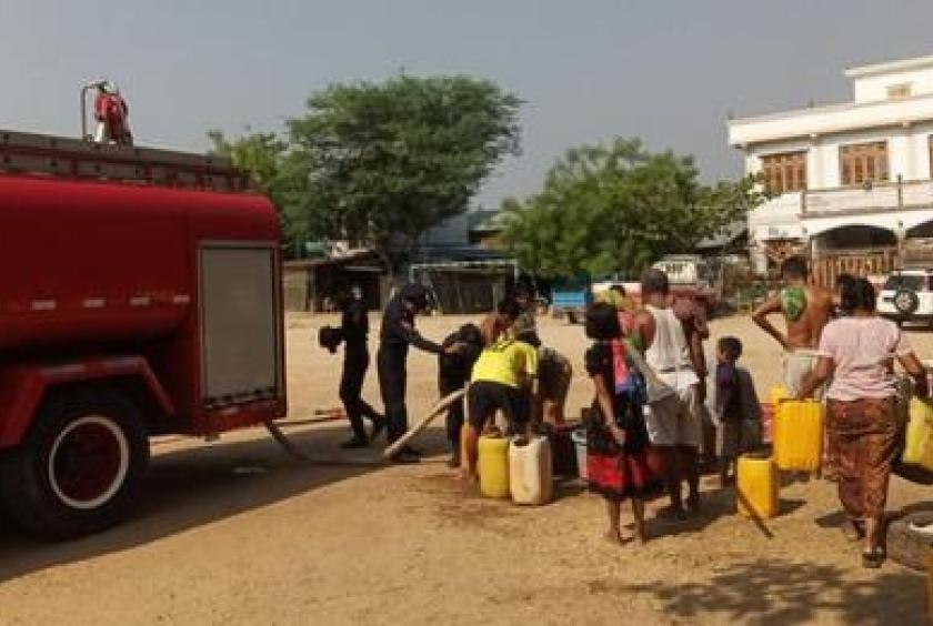 Myanmar Fire Brigade extends lifeline: Donates drinking water to Yenanchaung Township, Magway Region (Photo: Myanmar Fire Brigade)