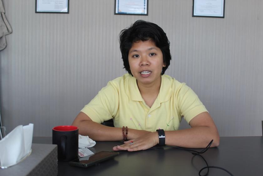 Yin YinPhyu, co-founder and director of operations at Greenovator Co, at an exclusive interview in Yangon (Photo-KhineKyaw, Myanmar Eleven)