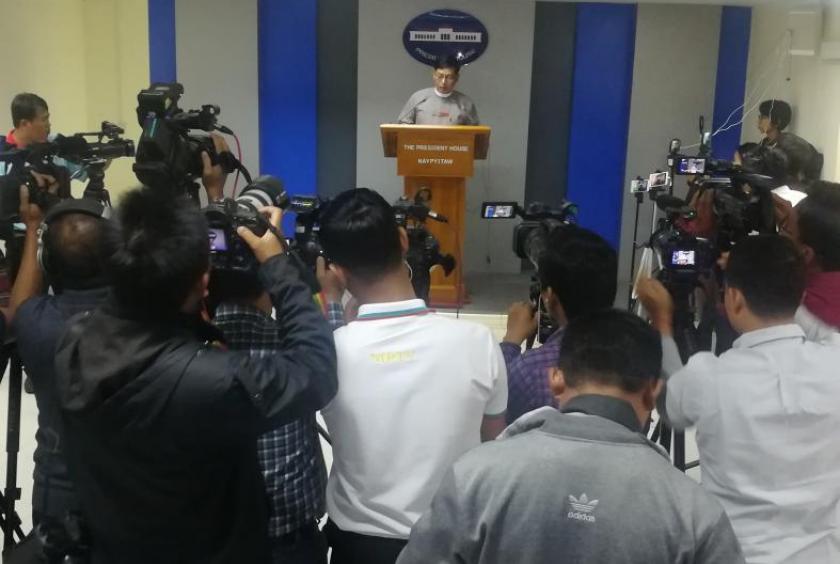 The press briefing held on January 7 2019 at the President's Office, Nay Pyi Taw.
