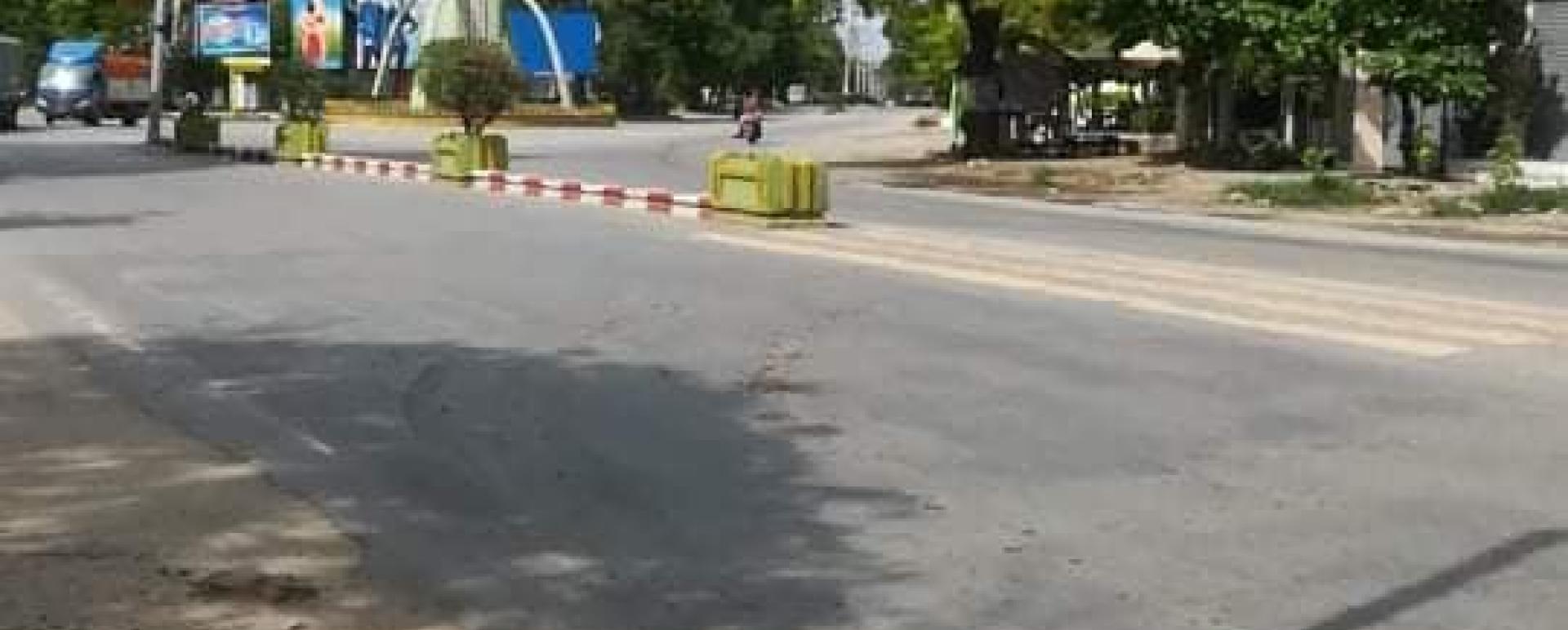 A few people seen in town area of Myingyan Township, Mandalay Region