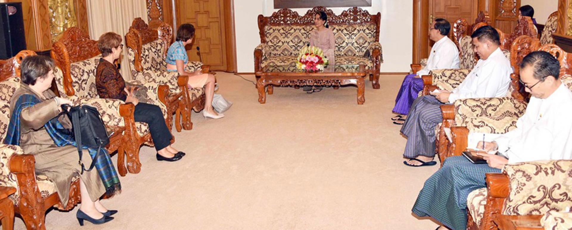 The State Counsellor meets with UNSG’s Special Envoy on July 15th (Photo-MOFA)