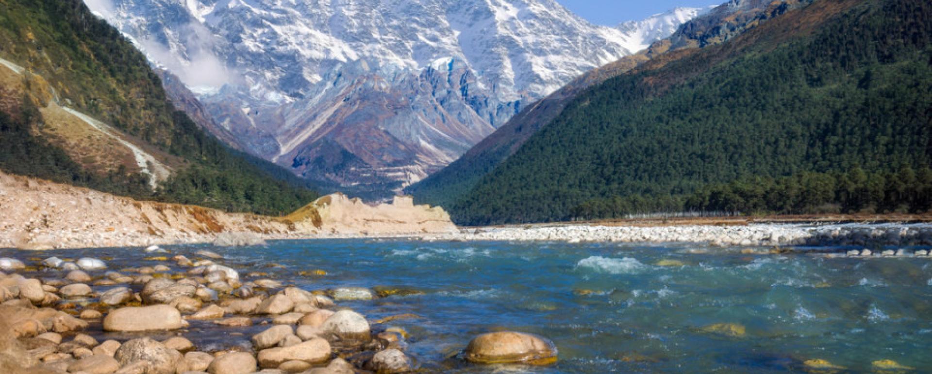 The Teesta river flowing through a valley in India. 'The aspect of federalism has also become very critical, as demonstrated by the stubbornness of West Bengal in sharing water from the Teesta with Bangladesh.' Shutterstock