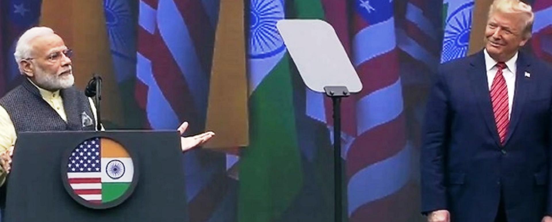 Interestingly, referring to his own election slogan of 2014, Modi, in a way, appealed the Indian Diaspora, Abki baar Trump sarkar (This time elect Trump as the POTUS). (Image: Twitter/@BJP4India)