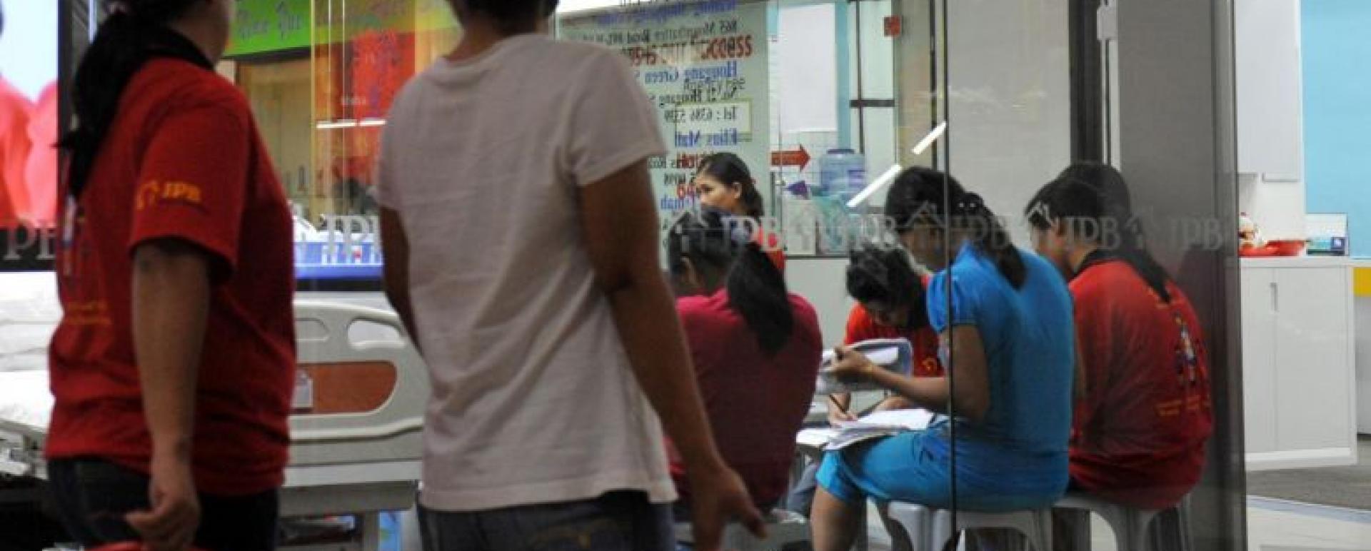 There are about 1,000 maid agencies in Singapore, and about 250,000 domestic workers. Two in three workers have their employment contracts cancelled before the full two-year period is up.PHOTO: ST FILE