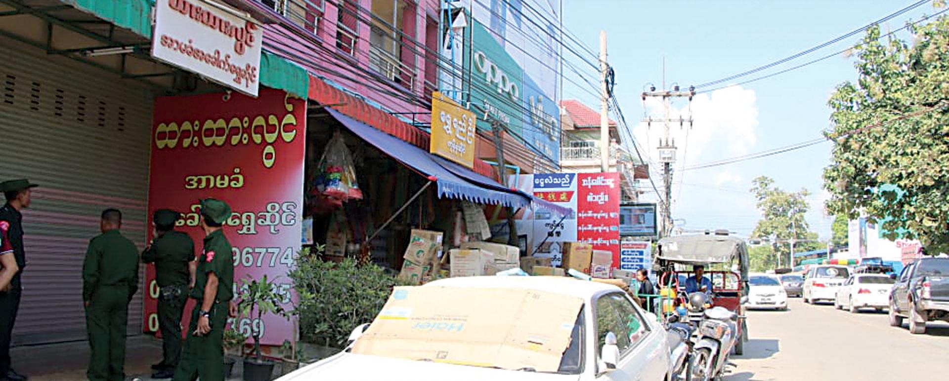 A gold shop robbed in Tachileik (Photo-Golden Triangle News)