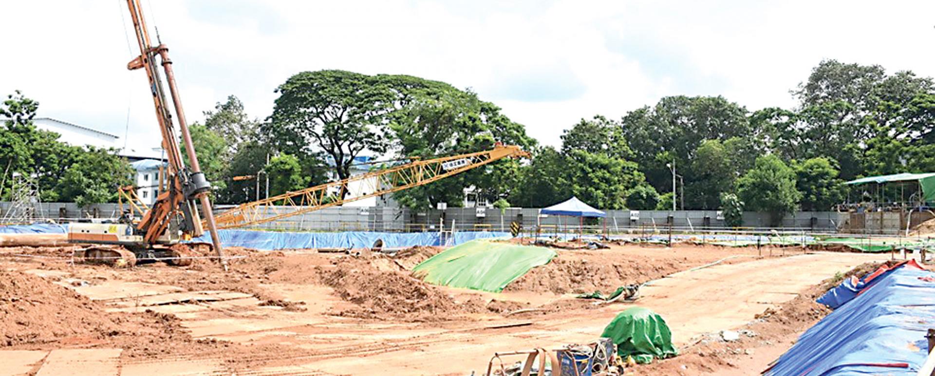 The construction site of new Neuro & Cardiac Hospital in Yangon