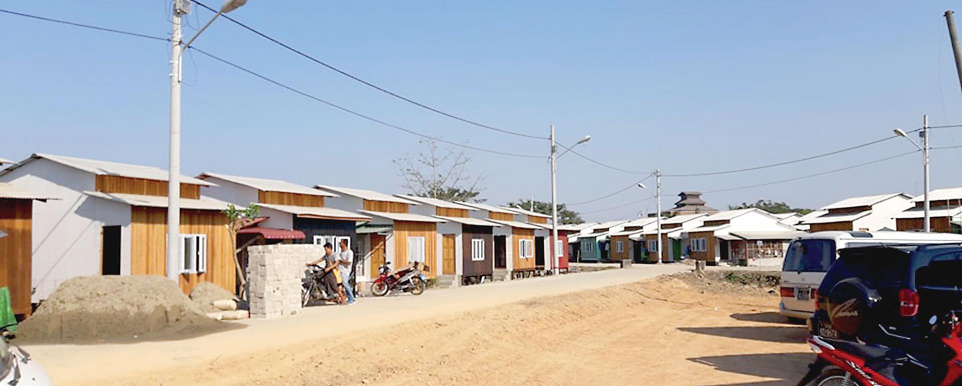 Community Land Housing being built in Shwepyitha Township