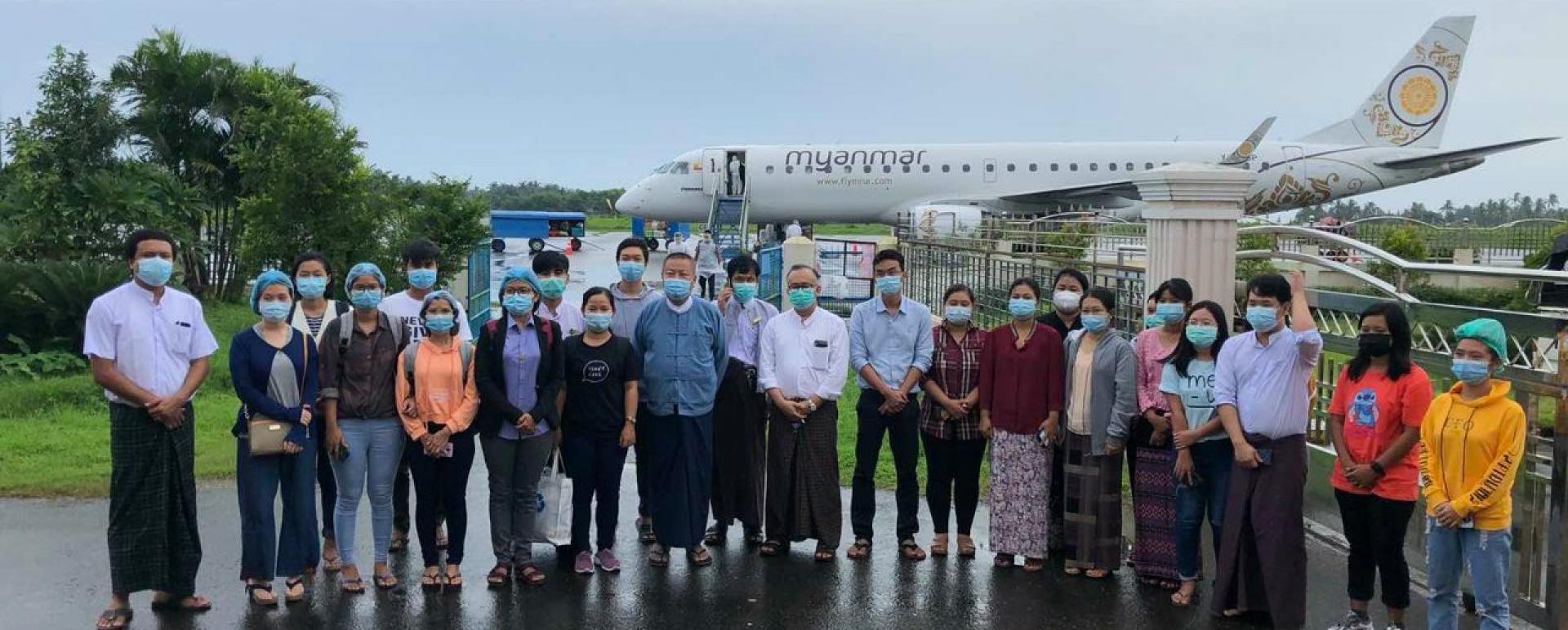 Healthcare volunteers arrived in Sittway on August 25th