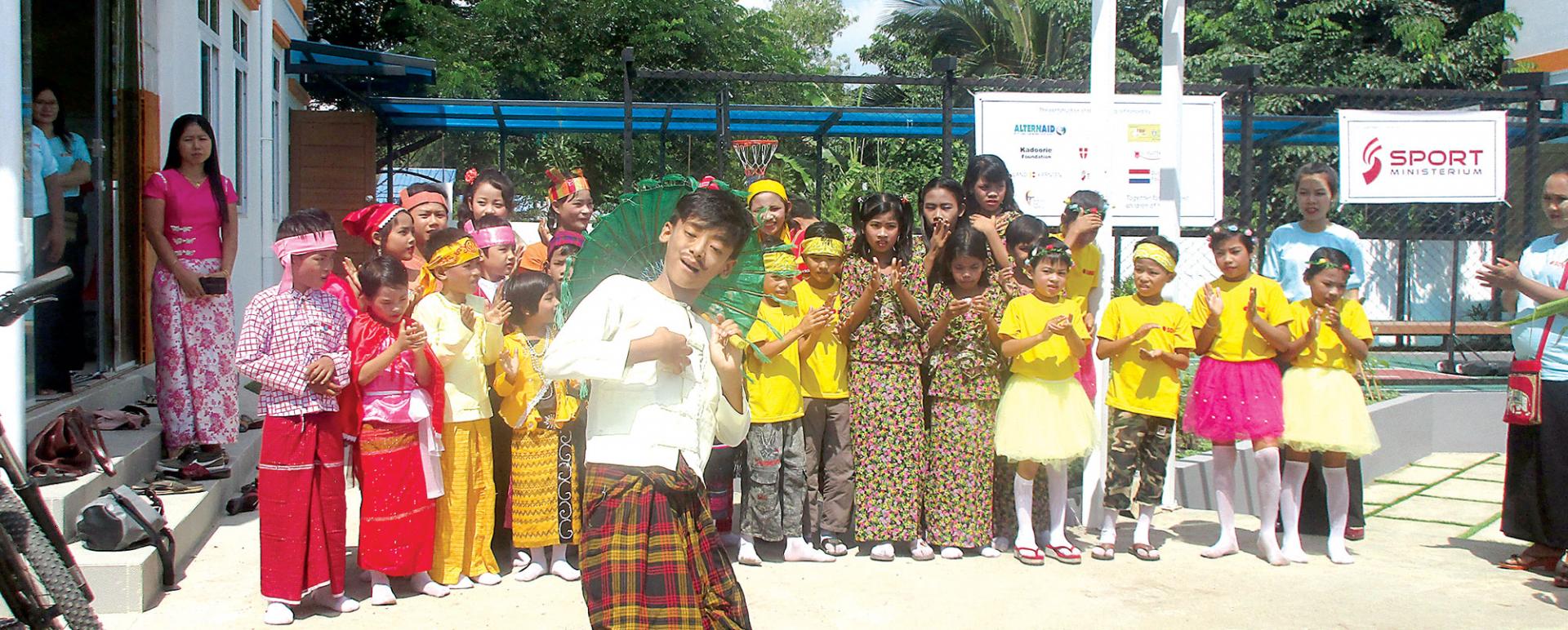 Children at the center in No.104 ward, South Dagon Township, Yangon.