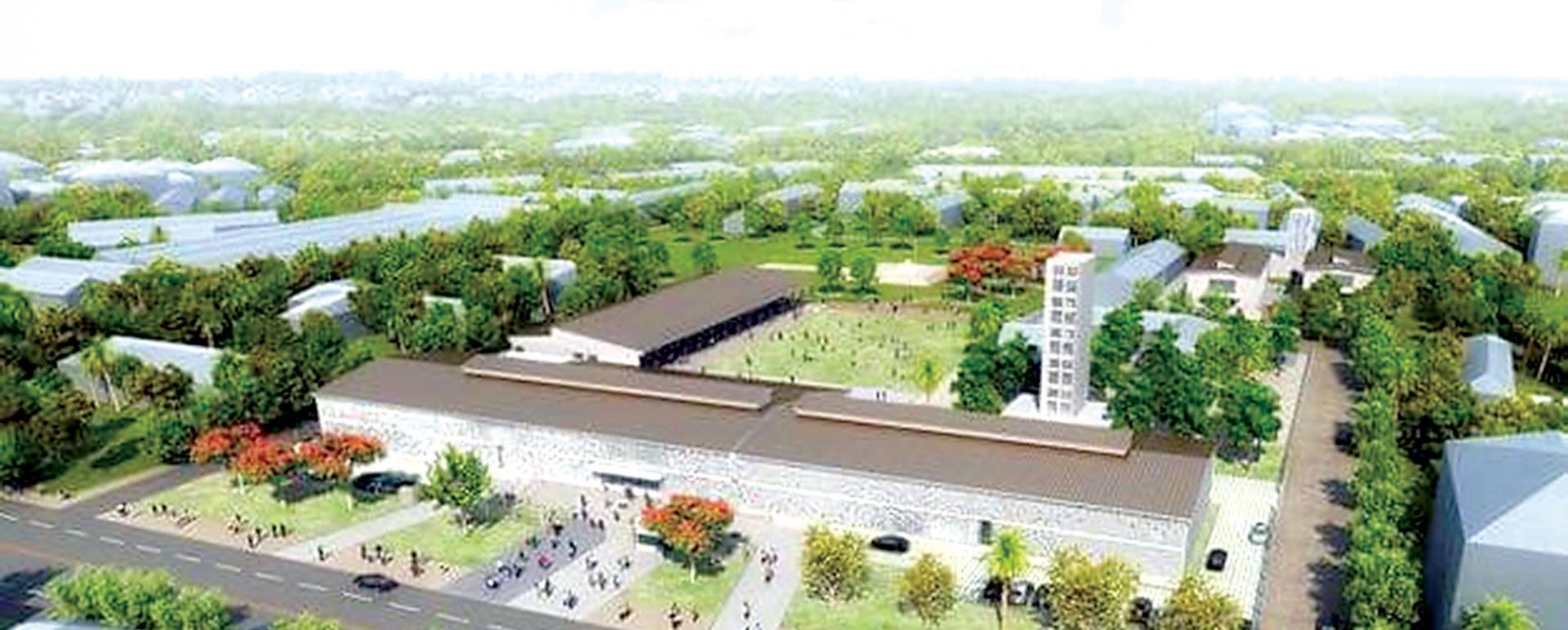 A scale model of Japan-Myanmar Vocational Training Institute (Photo-Aye Myint)