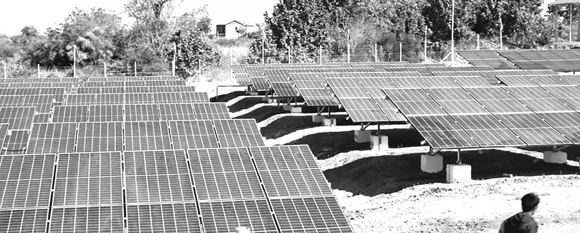 A solar mini-grid in Lelma village, Hsinpaungwel Township, Magway Region.
