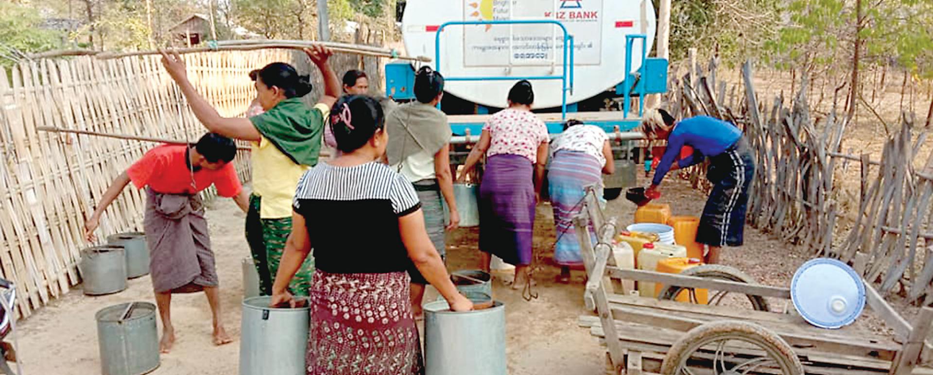 Brighter Future Myanmar Foundation provides water browsers to Letkhotpin village, Myaing Township.