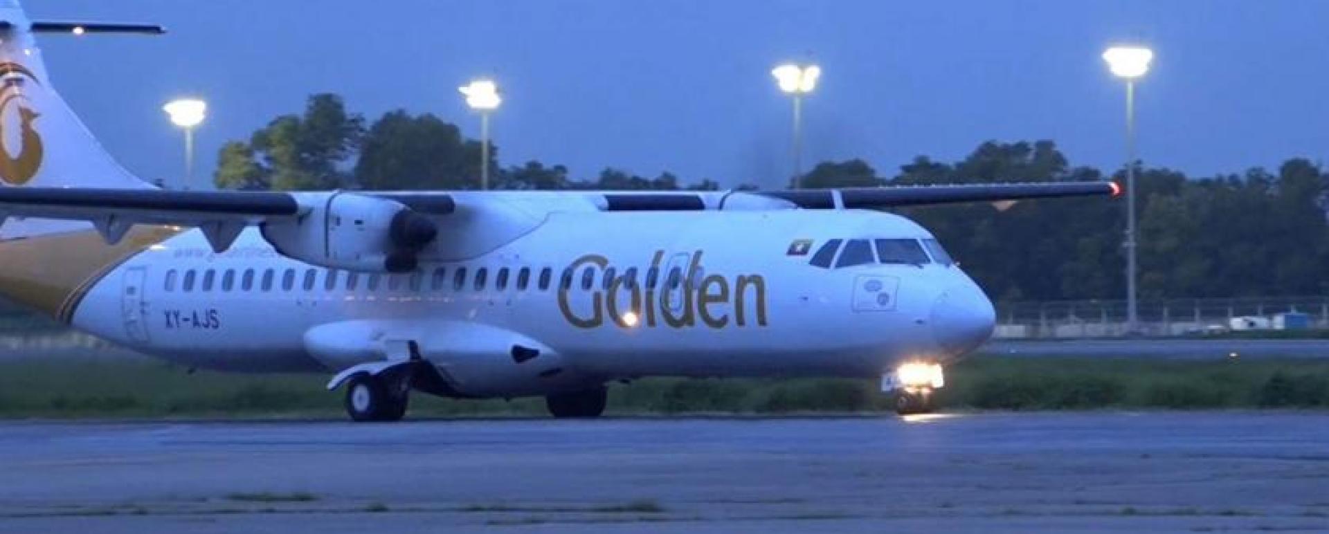 A new ATR plane from Golden Myanmar Airlines