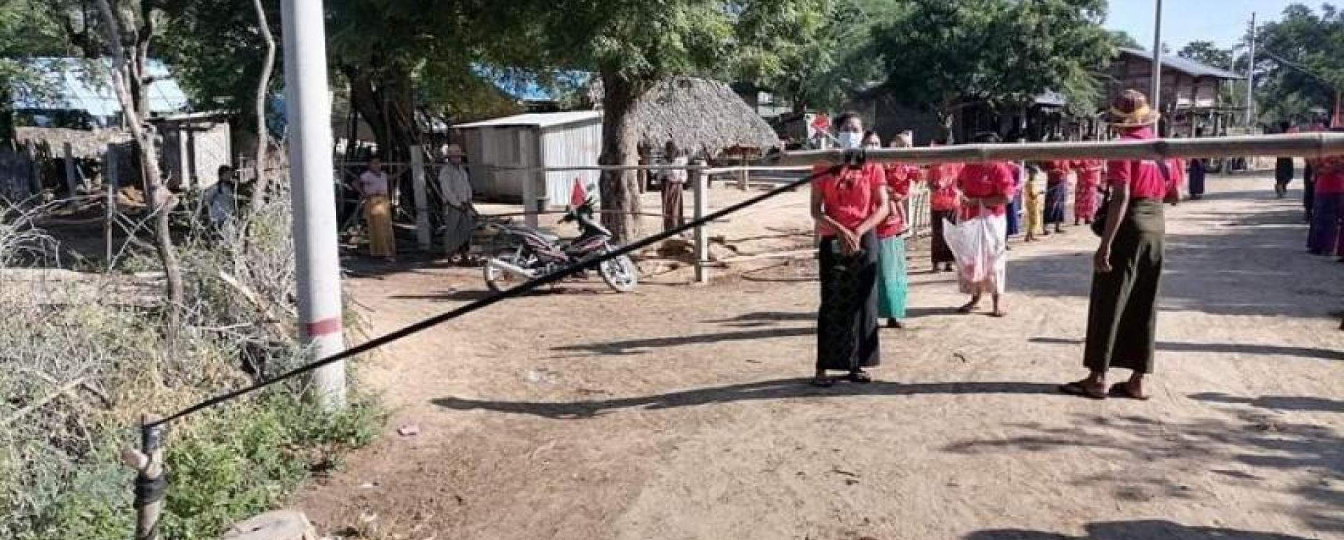 Ruling NLD was banned by a canvassing campaign in Gyoekyarkan village in Monywa Township, Sagaing, yesterday.