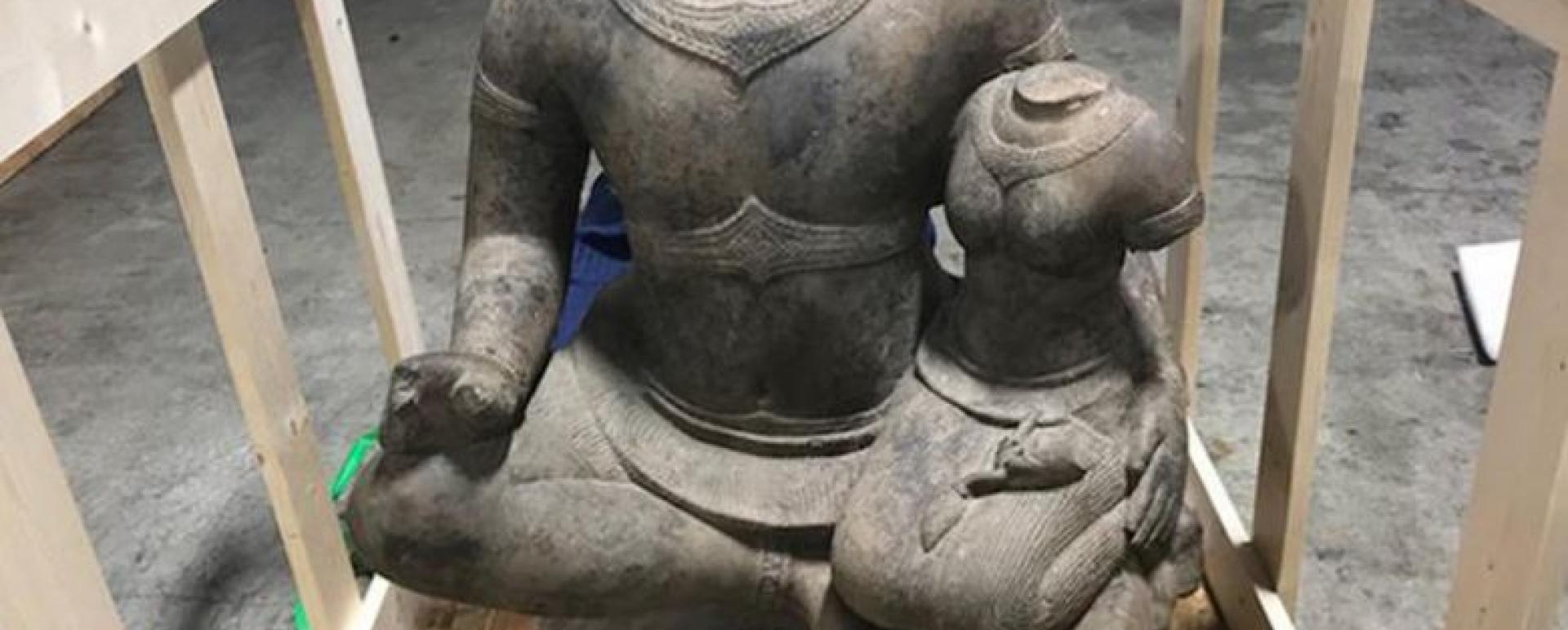 An ancient Cambodian artefact seized from a prominent San Francisco Bay Area auction house in the US awaits return to the Kingdom. US Immigration and Customs Enforcement