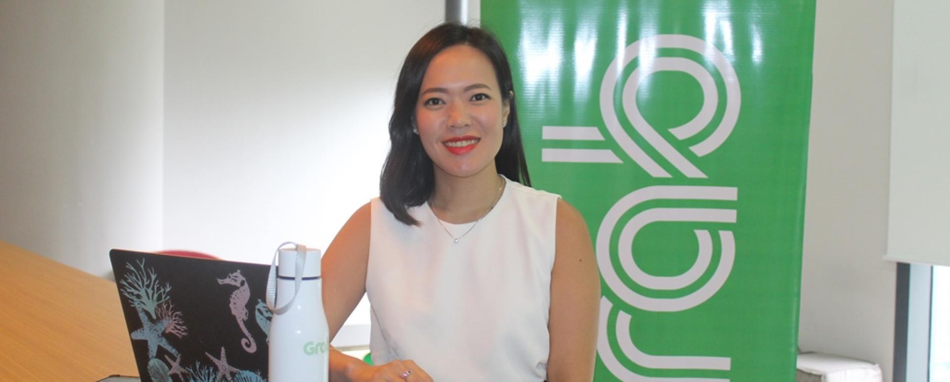 Cindy Toh, Grab's country head for Myanmar, at the firm's office in Yangon (Photo- Khine Kyaw, Myanmar Eleven)