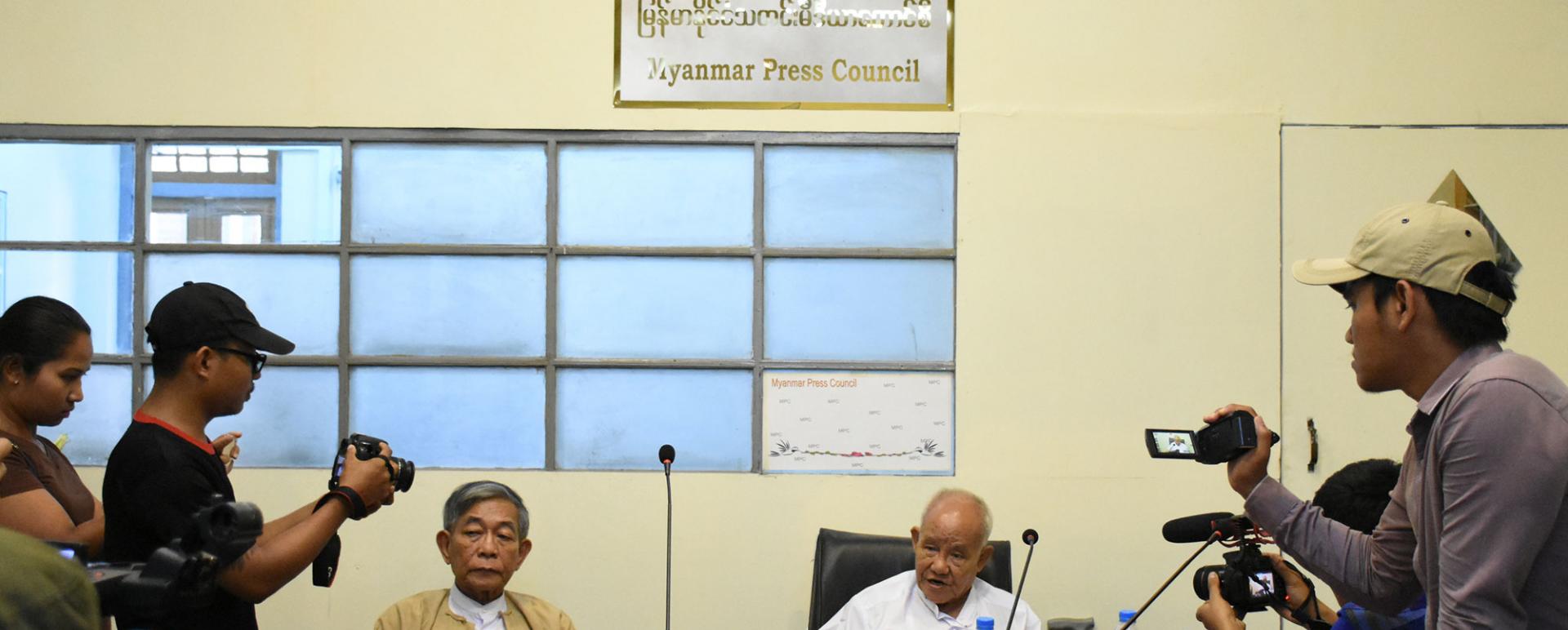 Myanmar Press Council officials reply to media questions (Photo-Kyi Naing)