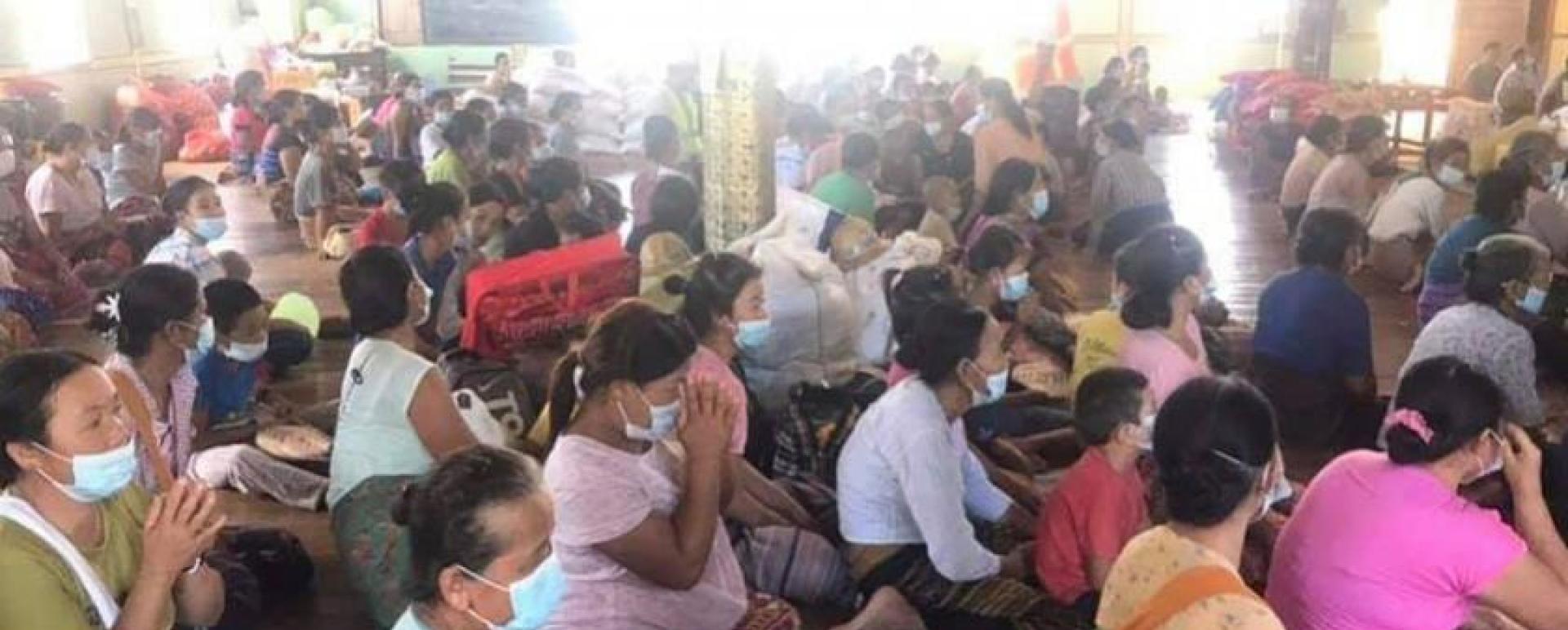 Villagers from the conflict area fled to monasteries due to flash Shan battles