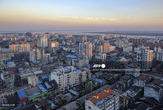 A view of North Dagon Township, one of Yangon’s high-value property areas, and other parts of the city.